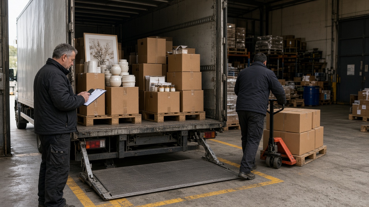 Recepción de mercancía en muelle